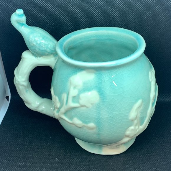 Boston Warehouse Stoneware Peacock Mug 16oz - Picture 1 of 4